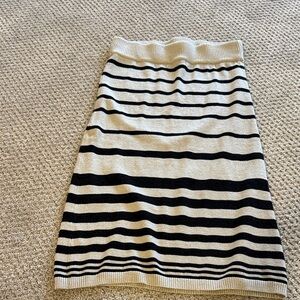 Striped Black and White Women's Skirt